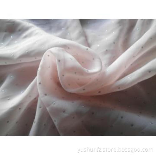 Multi chiffon with foil embossed/Chiffon Stamping
